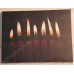 Картина с LED подсветкой: свечи в ряд, выполненная на холсте